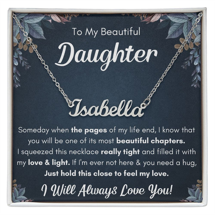 Gift To My Baby Girl Badass Daughter - Cross Dancing Necklace With Mes –  Sleeko Store